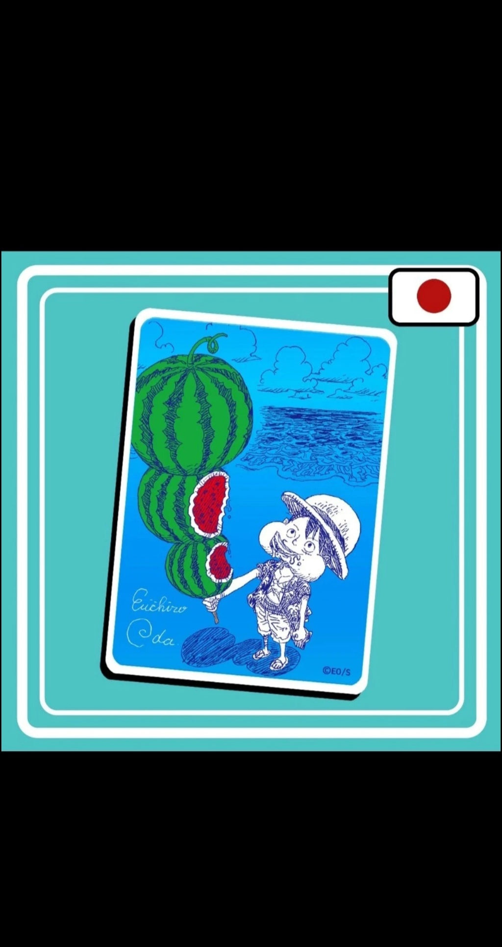ONE PIECE Metakira Watermelon Luffy Metal Card – Oda Signature Edition |