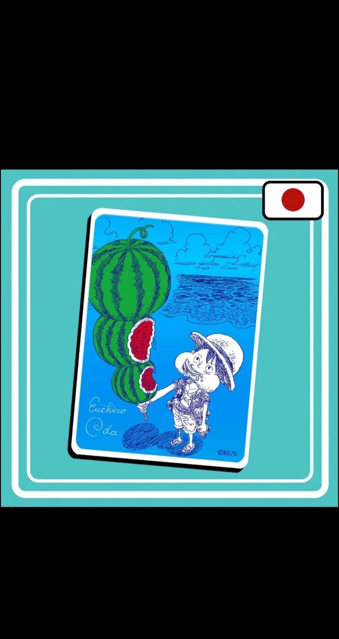 ONE PIECE Metakira Watermelon Luffy Metal Card – Oda Signature Edition |