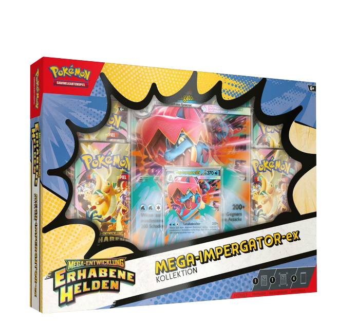 Pokémon TCG Mega-Entwicklung: Erhabene Helden - Mega-Impergator-ex Kollektion - deutsch
