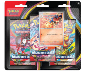 Pokémon TCG Wachsendes Chaos 3er Blister DE
