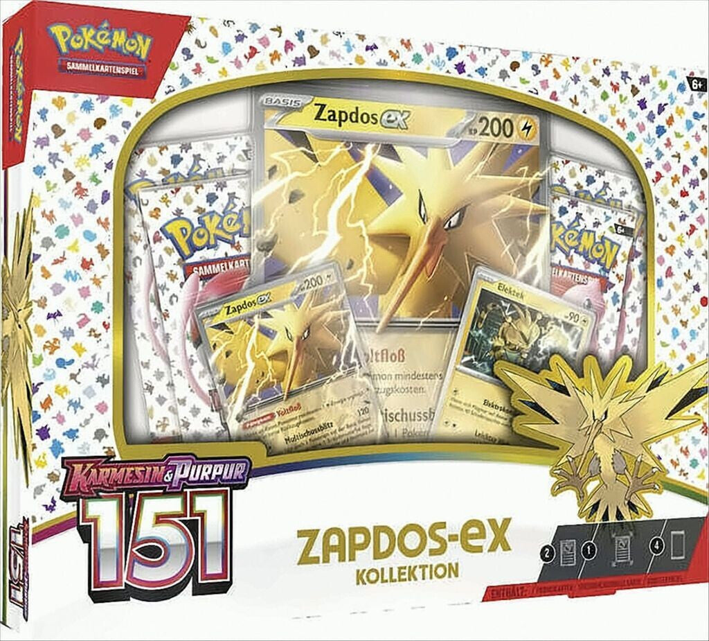 Pokémon Karmesin & Purpur 151 – Zapdos ex Kollektion | Deutsch | Sealed OVP